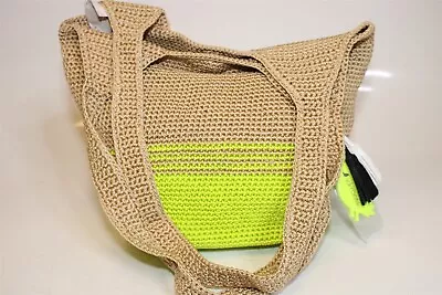Sakroots By The Sak Neon Yellow Crochet Shoulder Purse NEW Artist Circle 107733 • $39.75