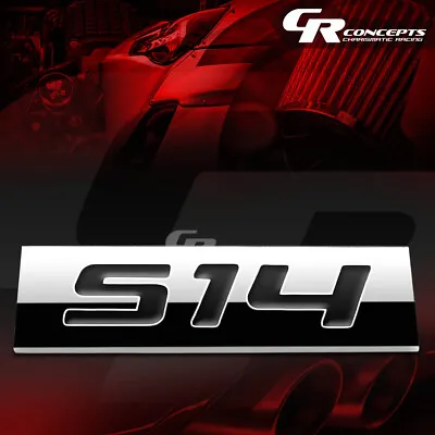 Car 3m Tape Metal Emblem Decal Logo Trim Badge Polish Black Lettering For S14 • $5.95
