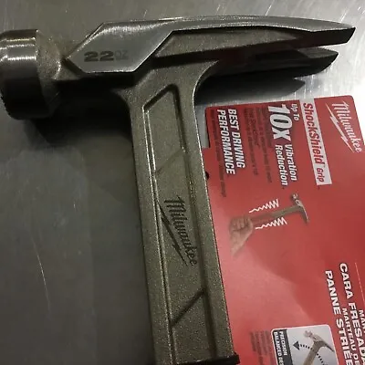 Milwaukee 48-22-9022 Milled Face Framing Hammer - Red 22 Oz. Anti Vibration NEW • $32.95