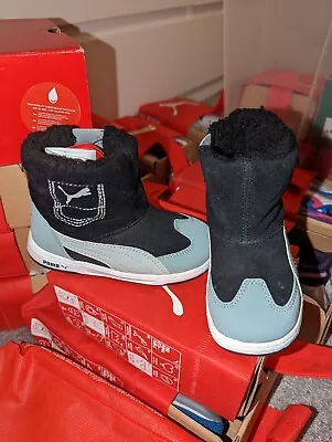 PUMA Contest Suede Boot Kids Sports Boots Top Kids Baby Infant UK 5 • £24.99