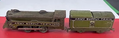 Marx Vintage Army Supply Train # 500  Locomotive  0-4-0 & Tender Tested Runs • $95