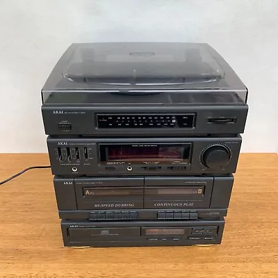 AKAI AC-M345 Compact Disc Stereo Music Center Record Player CD Cassette Hi-Fi • $99