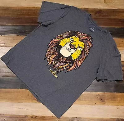 Official Disney Lion King Licensed Mufasa Tribal Mens Gray T-Shirt Short Sleeve  • $7.99