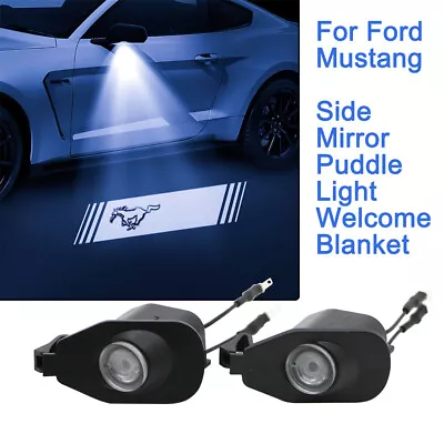 2pcs HD Projector Lights Side View Mirror Puddle Lights For Ford Mustang • $69.95