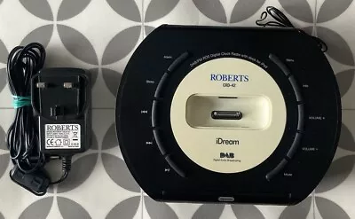 Roberts CRD-42 IDream DAB FM Radio /  Digital Clock With Ipod Dock. Tested • £18