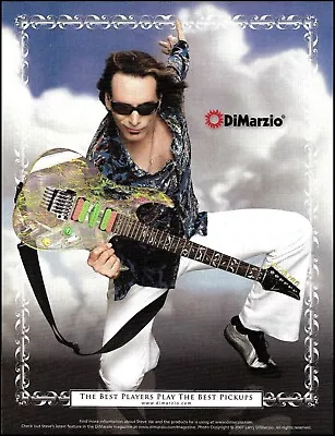 Steve Vai DiMarzio Pickups On Ibanez JEM 20th Anniversary Guitar 2007 Ad Print • $4