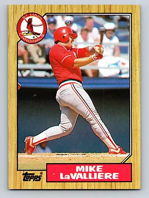 1987 Topps Baseball Card Mike LaValliere Rookie St. Louis Cardinals #162 • $1.60