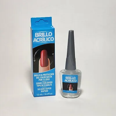 Nail Acrylic Shine Protection For Up To 15 Days Top Coat Fast Drying 12mL 0.4 Oz • $16.99