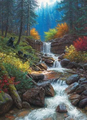 Cobble Hill Mountain Cascade 1000 Piece Jigsaw Puzzle By Mark Keathley • $22.99