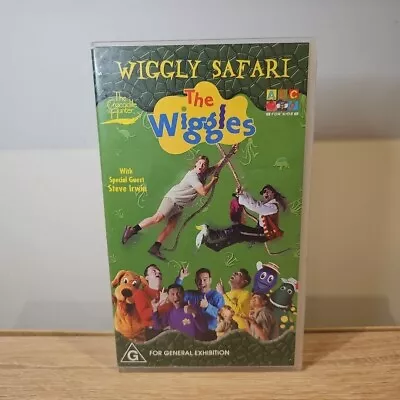 The Wiggles WIGGLY SAFARI VHS Video Tape With Steve Irwin • $15