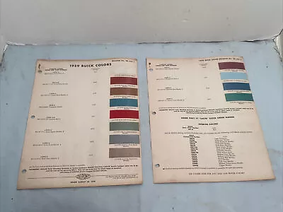 Vintage Dupont 1959 Buick Paint Color Chart Catalog Pages • $12.98