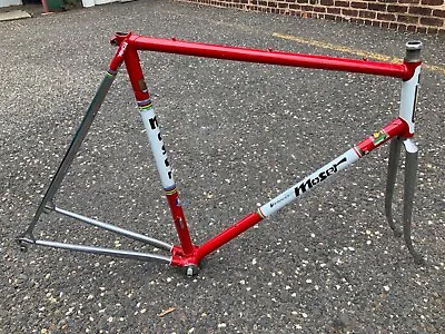 Vintage Francesco Moser Road Bike Frame Set 59cm Columbus Tubing Italian Bicycle • $424.15