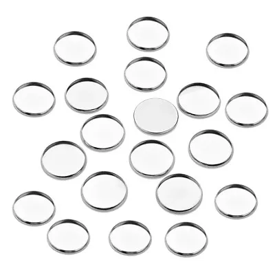 £4.02 • Buy 20x Stainless Steel Jewelry Making Findings Blank Bezel Base Settings Trays