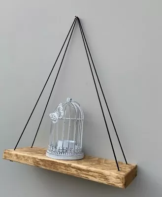 £9.99 • Buy Rustic Wooden Corner Shelves,Chunky Shelf  Floating ,Wall Storage