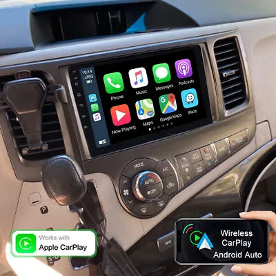 For Toyota Sienna 2011-2014 Radio Car Stereo Apple Carplay Android GPS Nav W/Cam • $135.58