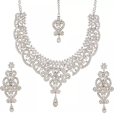 Indian Jewelry Set For Women Bollywood Gold Jewellery Wedding Outfits Necklace S • $55.86