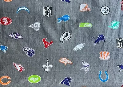 Pottery Barn PB Teen Flat Sheet Gray AFC NFL Football Team Logos Sz Twin • $14.99