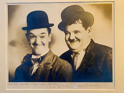 Rare Stan Laurel & Oliver Hardy Original Hand Signed Photo • £890