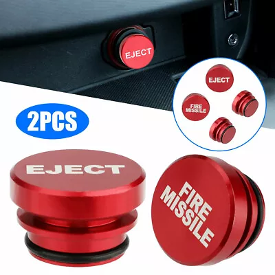 2PCS Universal Fire Missile Eject Button Car Cigarette Lighter Cover Decoration • $14.28