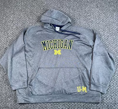 Michigan Wolverines Embroidered Hoodie Adult 2XL Dark Gray Sweatshirt Knights • $25