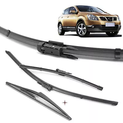 3pcs Front&Rear Windshield Wiper Arm Blade For Nissan Qashqai Dualis J10 2006-13 • $116.09