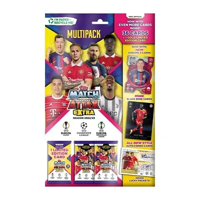 UK Topps Match Attax Extra Football UEFA League 2023 Trading Card Game Multipack • $29.99