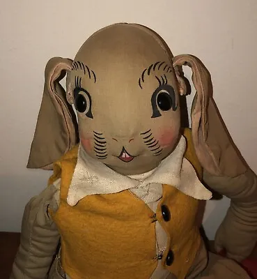 1940's Vintage Georgene Averill Uncle Wiggly Stuffed Easter Bunny Rabbit Doll • $131.25