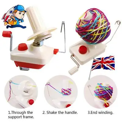 £17.29 • Buy 1x Hand Operated Knitting Roll String Yarn Fiber Wool Thread Ball Winder Holder
