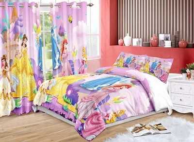 £36.11 • Buy Disney Princess Cartoon Duvet Cover Bedding Set/ Matching Blackout Curtain