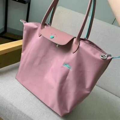 Longchamp Le Pliage Tote Handbag Pink Horse Embroidery • £30