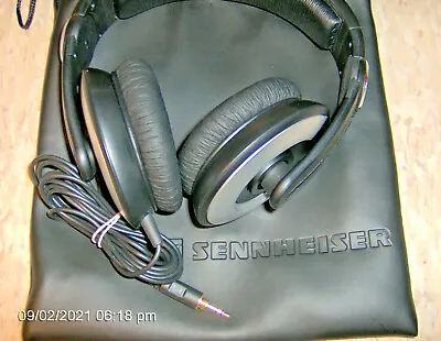 Used DJ Headphones Over The Ear W/ 9 Foot Cable 3.5mm Plug Sennheiser HD 205 • $57.43