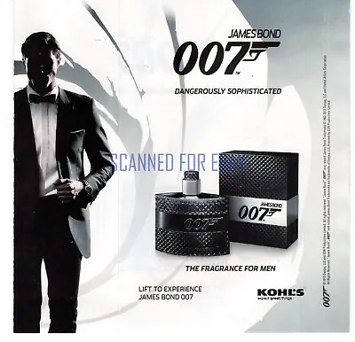 James Bond Cologne Flyer For Kohls Stores In Usa 2013 • $4.95