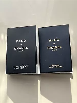 2 X Brand New Chanel Bleu De Chanel Eau De Parfum & Parfum Pour Homme 1.5ml • £7.99