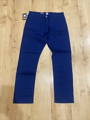 Ze Enzo 989 Jeans Men's  Stretch Chino Jeans W34s Blue Ez 348 • £26.99