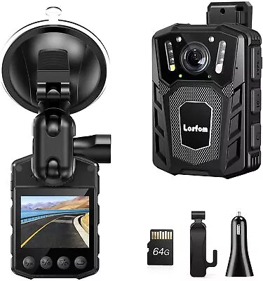 $75.79 • Buy Losfom Body Camera 1080P Police Audio Camera Night Vision Dash Cam For Cars 128G