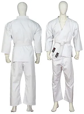 Karate Suit Top Quality Cotton Martial Arts Student Uniform +White Belt Spedster • £9.99