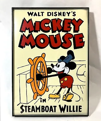 Walt Disney's Mickey Mouse Steamboat Willie Mini Framed Print Movie Poster 5x7 • $9.95