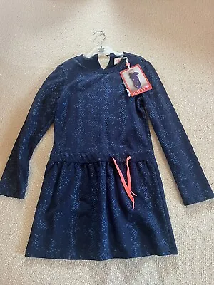 Girls Blue Snakeprint Jersey Dress By Mim Pi 12 Yrs Vgc  • £25