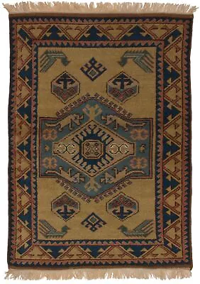 Traditional Vintage Hand-Knotted Carpet 3'11  X 5'8  Wool Area Rug • $179.60