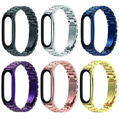 Three Bead Stainless Steel Bracelet Watch Band Strap For Mi Band 3/4/5/6 • $23.15