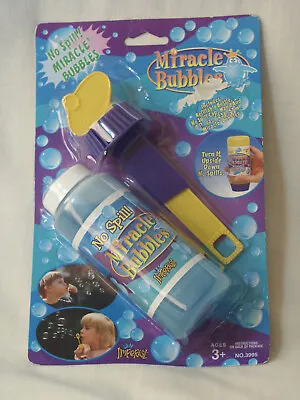 Miracle Bubbles No Spill Cap & Wand 8oz Refillable Bottle Imperial 2006 New • $10.99