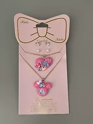 Minnie Mouse Jewelry Necklace And Earring Set For Kids - Crystal Collection • $3.99