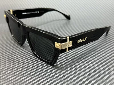 VERSACE VE4464 GB1 87 Black Grey Men's 55 Mm Sunglasses • $222.75