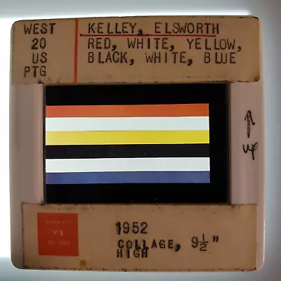 Ellsworth Kelly Red White Yellow Black White Blue 1952 Art 35mm Glass Slide • $20