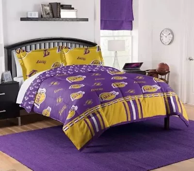 Los Angeles Lakers NBA Rotary Queen Bed In A Bag Set • $153.95