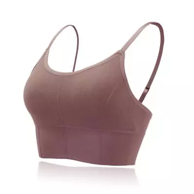 Womens Green Sports Running Yoga Pull Over Racer Back Bra Removable Padded Cups • £4.42