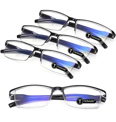 4 Pairs Anti-Blue Light Reading Glasses HD Lenses Spring Hinge Readers +2.25 • $15.95