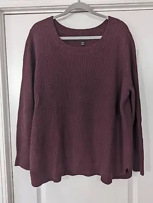 Lane Bryant Sweater Women's Size 18/20 Maroon Plum Crewneck • $20