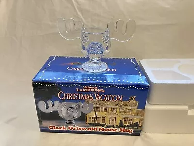 National Lampoon's Christmas Vacation Clark Griswold Moose Mug Glass Warner Bros • $24.95