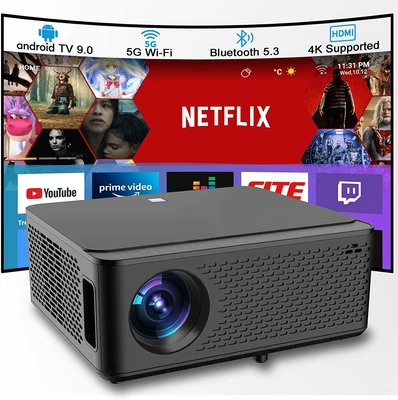 $329.99 • Buy 5G WiFi Projector 16000Lm Full HD 4K Supported Native 1080P Outdoor Video Projec
